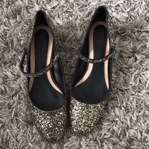Zara Trf glittery heeled shoes